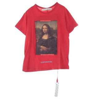 OFF-WHITE オフホワイト Ｔシャツ 18SS Monalisa S/S Tee モナリザプリント クルーネック 半袖 Tシャツ レッド系 L【中古】