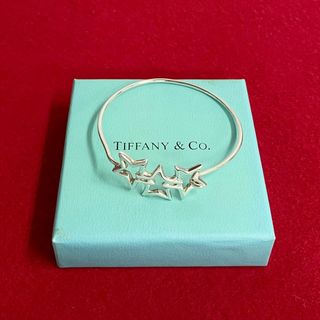 ティファニー(Tiffany & Co.)の極 美品 TIFFANY&Co. ティファニー トリプルスター ロゴ シルバー925 ブレスレット バングル アクセサリー シルバー レディース 22890(ブレスレット/バングル)