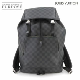 ルイヴィトン(LOUIS VUITTON)の新品同様 ルイ ヴィトン LOUIS VUITTON ダミエ グラフィット ザック バックパック N40005 シルバー 金具 RFID VLP 90231348(バッグパック/リュック)