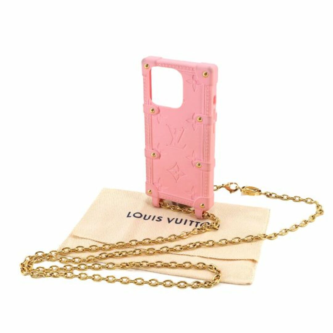 LOUIS VUITTON(ルイヴィトン)のルイ ヴィトン LOUIS VUITTON モノグラム リ トランク iPhone 14 PRO スマホ ケース ラバー ピンク M82082 VLP 90231985 レディースのファッション小物(その他)の商品写真