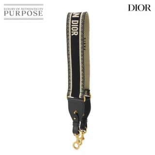 クリスチャンディオール(Christian Dior)の新品同様 クリスチャン ディオール Christian Dior エンブロイダリー ショルダー ストラップ キャンバス レザー ブラック VLP 90232035(その他)