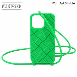 新品同様 ボッテガ ヴェネタ BOTTEGA VENETA イントレチャート iPhone 14 PRO スマホ ケース ラバー グリーン 733830 VLP 90232041