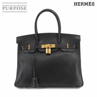 エルメス(Hermes)のエルメス HERMES バーキン30 ハンド バッグ アルデンヌ ブラック □E刻印 ゴールド 金具 VLP 90234612(ハンドバッグ)