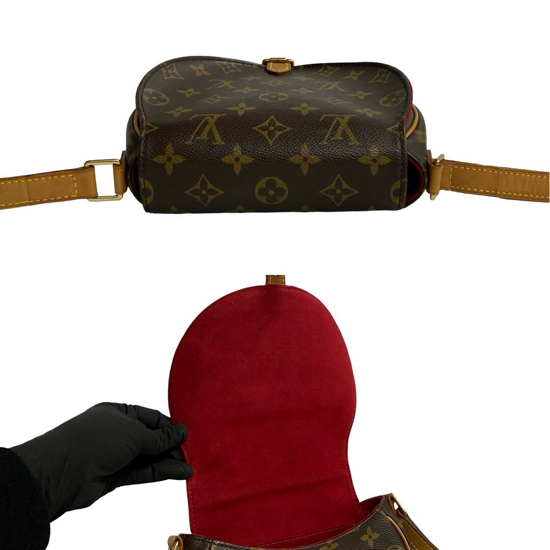 LOUIS VUITTON(ルイヴィトン)の極 美品 レア品 箱 袋付 LOUIS VUITTON ルイヴィトン タンブラン モノグラム レザー 本革 ショルダーバッグ ポシェット ブラウン 36156 レディースのバッグ(ショルダーバッグ)の商品写真