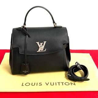 ルイヴィトン(LOUIS VUITTON)のほぼ未使用 LOUIS VUITTON ルイヴィトン ロックミーエヴァー ミニ レザー 本革 2way ハンドバッグ ショルダーバッグ ブラック 33120(ハンドバッグ)