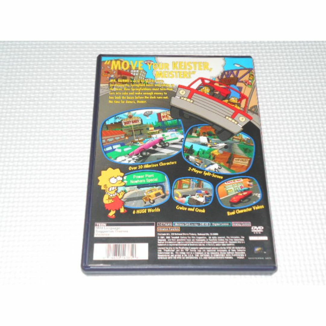 PlayStation2(プレイステーション2)のPS2★THE SIMPSONS ROAD RAGE 海外版 北米版 エンタメ/ホビーのゲームソフト/ゲーム機本体(家庭用ゲームソフト)の商品写真