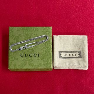 グッチ(Gucci)の極 美品 箱 袋付 レア GUCCI グッチ G ロゴ シルバー925 チェーン ブレスレット バングル シルバー レディース アクセサリー 20559(ブレスレット/バングル)