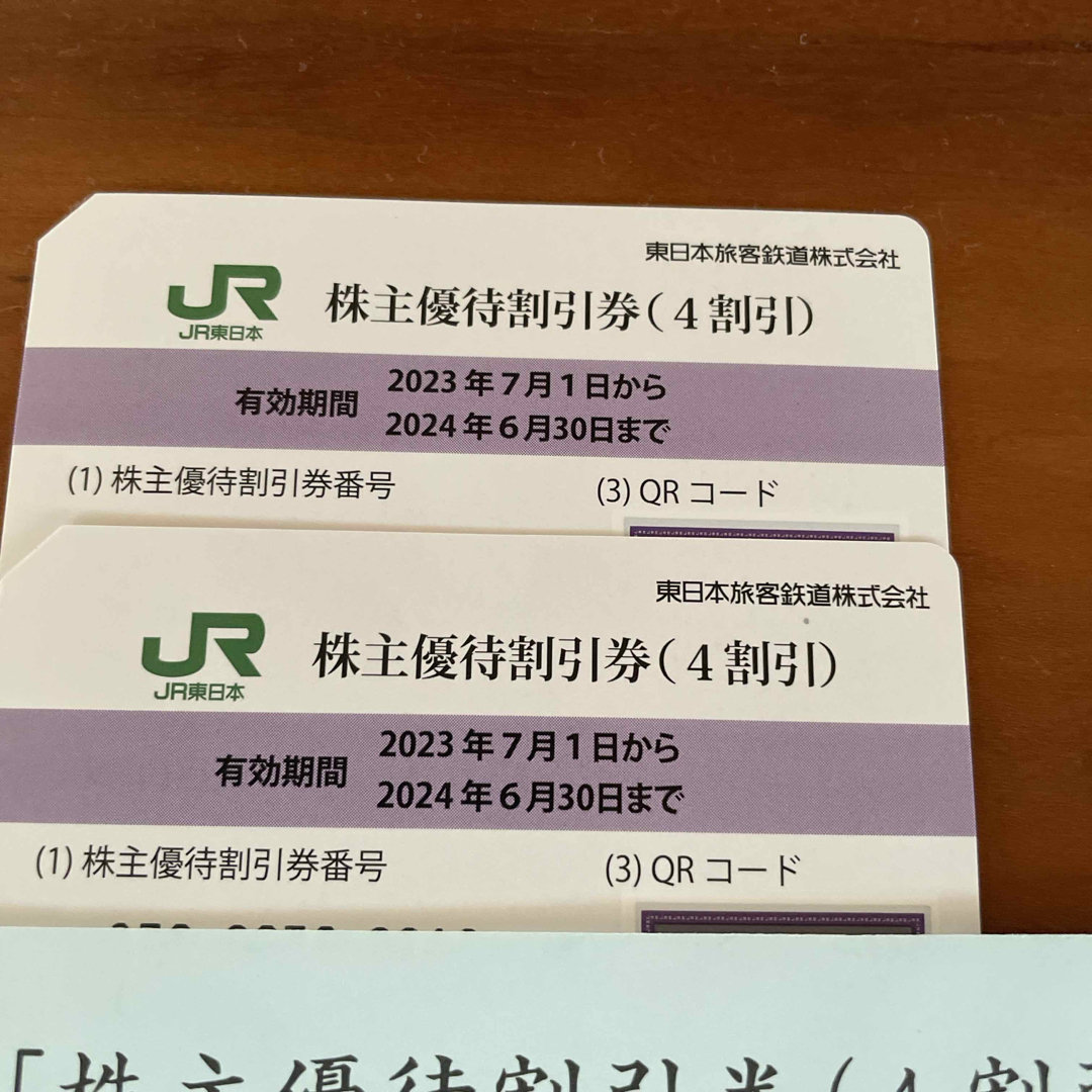 JR(ジェイアール)のJR東日本　株主優待割引券 チケットの乗車券/交通券(鉄道乗車券)の商品写真