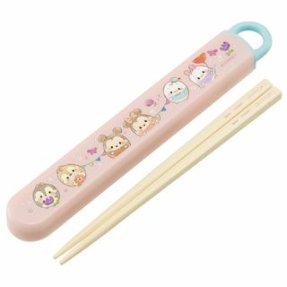 【色: ミッキー】スケーター 子供用 箸 箸箱セット ウフフィ ディズニー ミッ(弁当用品)