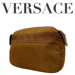 ジャンニヴェルサーチ(Gianni Versace)のGIANNI VERSACE ジャンニヴェルサーチ　S7　ナイロン　ポーチ　茶(ショルダーバッグ)