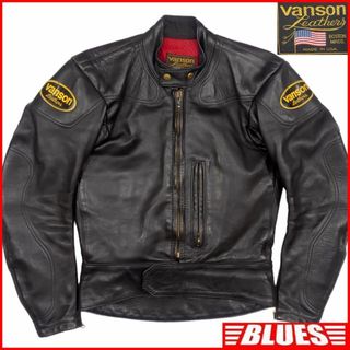 バンソン(VANSON)のVANSON バンソン ライダースジャケット 38 M メッシュ TN1750(レザージャケット)