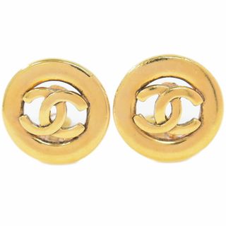 CHANEL - 本物 シャネル CHANEL ココマーク イヤリング GP ゴールド メッキ Coco Mark アクセサリー ジュエリー 中古