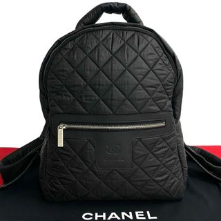 シャネル(CHANEL)のほぼ未使用 袋付き シール有 20番台 CHANEL シャネル マトラッセ ナイロン レザー ココ リュックサック バックパック ブラック 29799(リュック/バックパック)