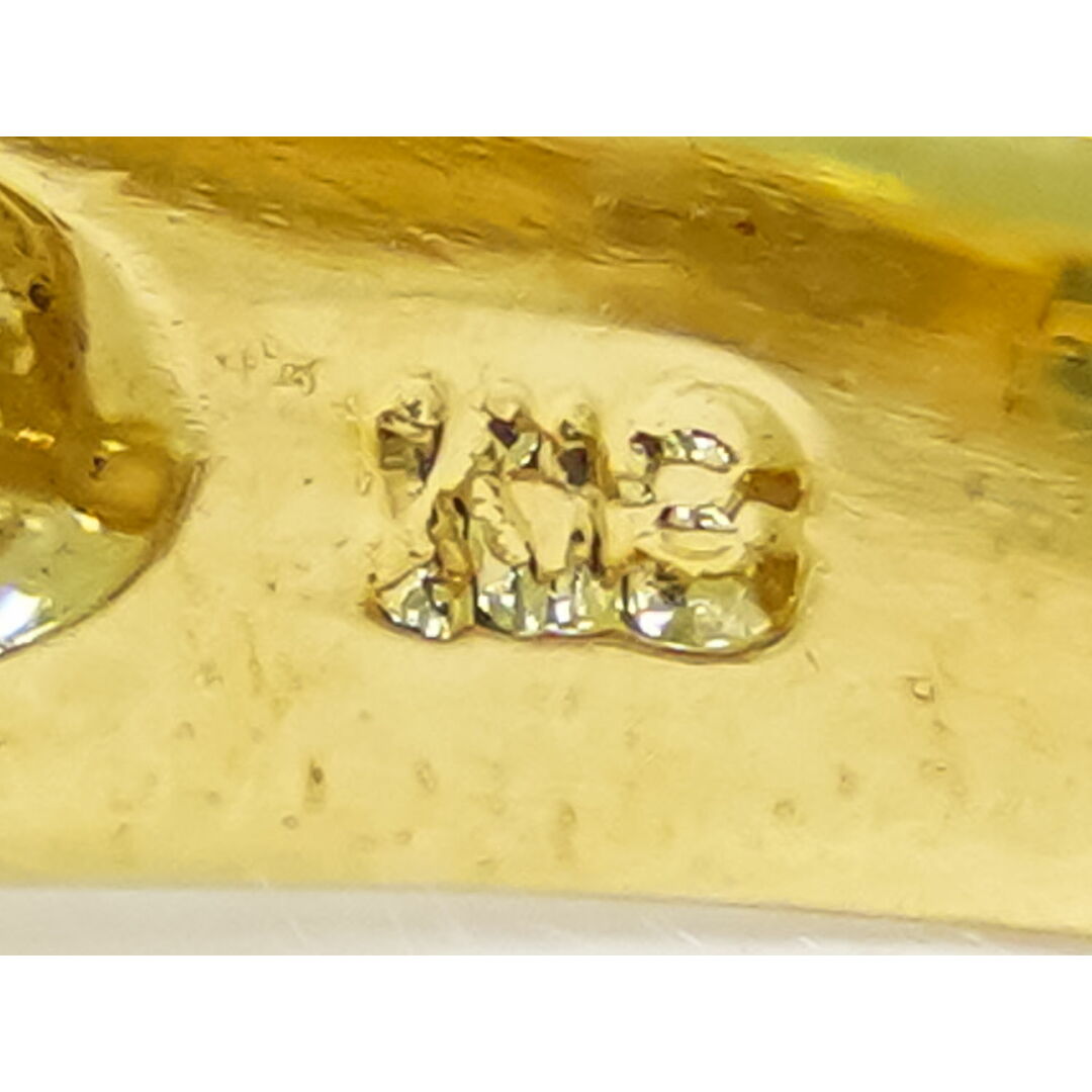 最新な 本物 14号 指輪 リング YG K18 0.17ct ダイヤモンド ターコイズ トルコ石