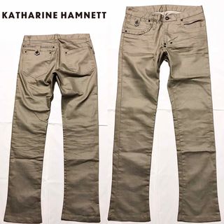 KATHARINE HAMNETT - キャサリンハムネット 送料込 定価3万円程 デニム 型 ストレッチパンツ 日本製