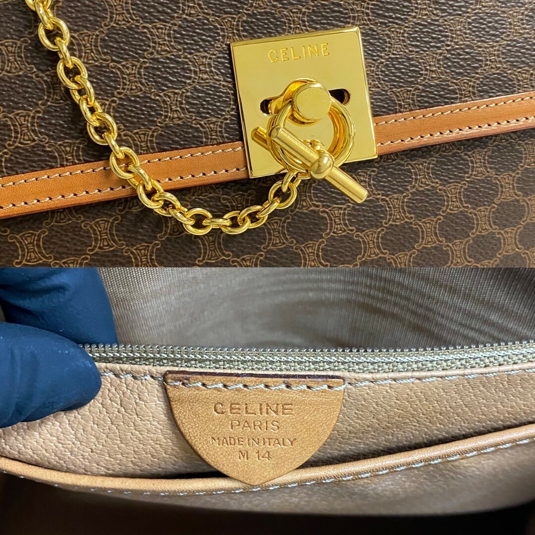 celine - ほぼ未使用 CELINE セリーヌ ヴィンテージ マカダム ブラゾン celine - ほぼ未使用 CELINE セリーヌ ヴィンテージ マカダム ブラゾン