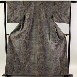 紬 身丈158.5cm 裄丈64cm 正絹 名品 【中古】(着物)