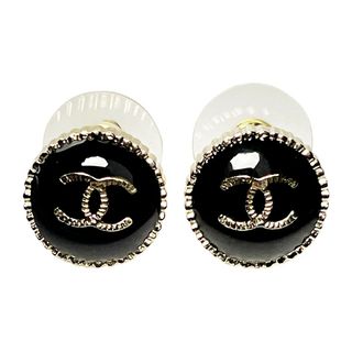 CHANEL - ☆☆CHANEL シャネル ピアス A95896 ブラック×ゴールド メタル レジン ココマーク レディース アクセサリー