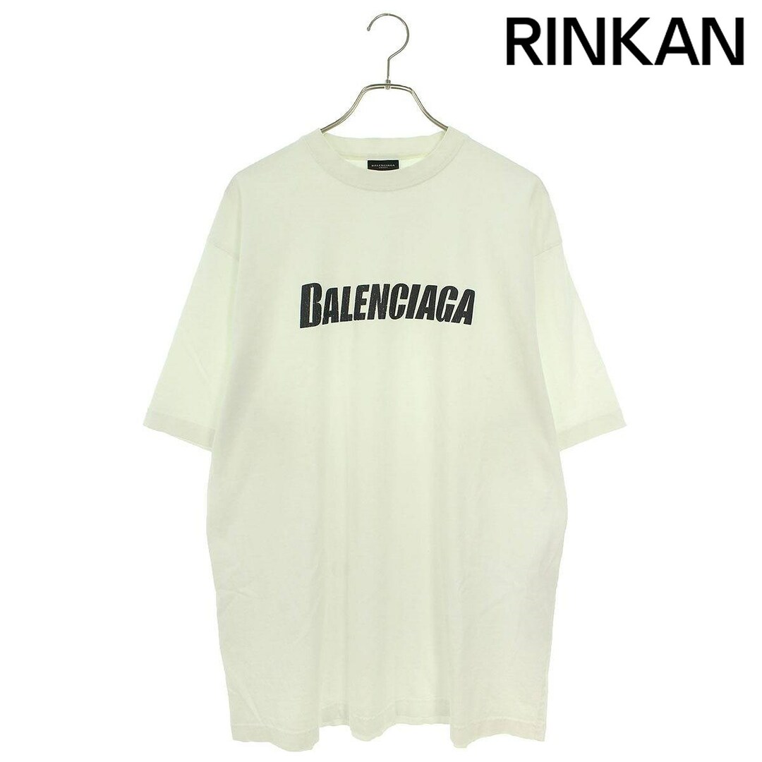 Balenciaga(バレンシアガ)のバレンシアガ  651795 TNVL1 デストロイ加工オーバーサイズロゴクラックTシャツ メンズ XS メンズのトップス(Tシャツ/カットソー(半袖/袖なし))の商品写真