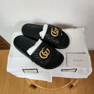 Gucci - グッチ ラバーGGスライドサンダル