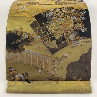 袋帯 美品 秀品 お太鼓柄 正絹 【中古】(帯)