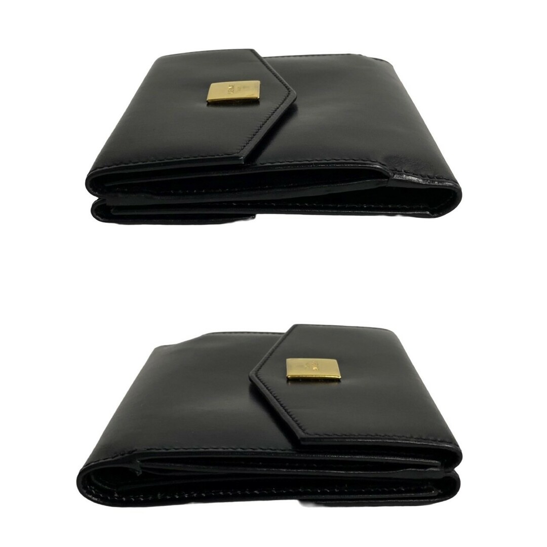 ほぼ未使用 レア品 CELINE セリーヌ ヴィンテージ ロゴ 金具 カーフレザー 本革 二つ折り 財布 ミニ ウォレット ブラック 黒 86656 ほぼ未使用 レア品 CELINE セリーヌ ヴィンテージ ロゴ 金具 カーフレザー 本革 二つ折り 財布 ミニ ウォレット ブラック 黒 86656