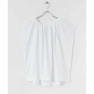 センスオブプレイスバイアーバンリサーチ(SENSE OF PLACE by URBAN RESEARCH)の【OFF WHITE】クールタッチフレンチスリーブタックブラウスTシャツ(カットソー(長袖/七分))