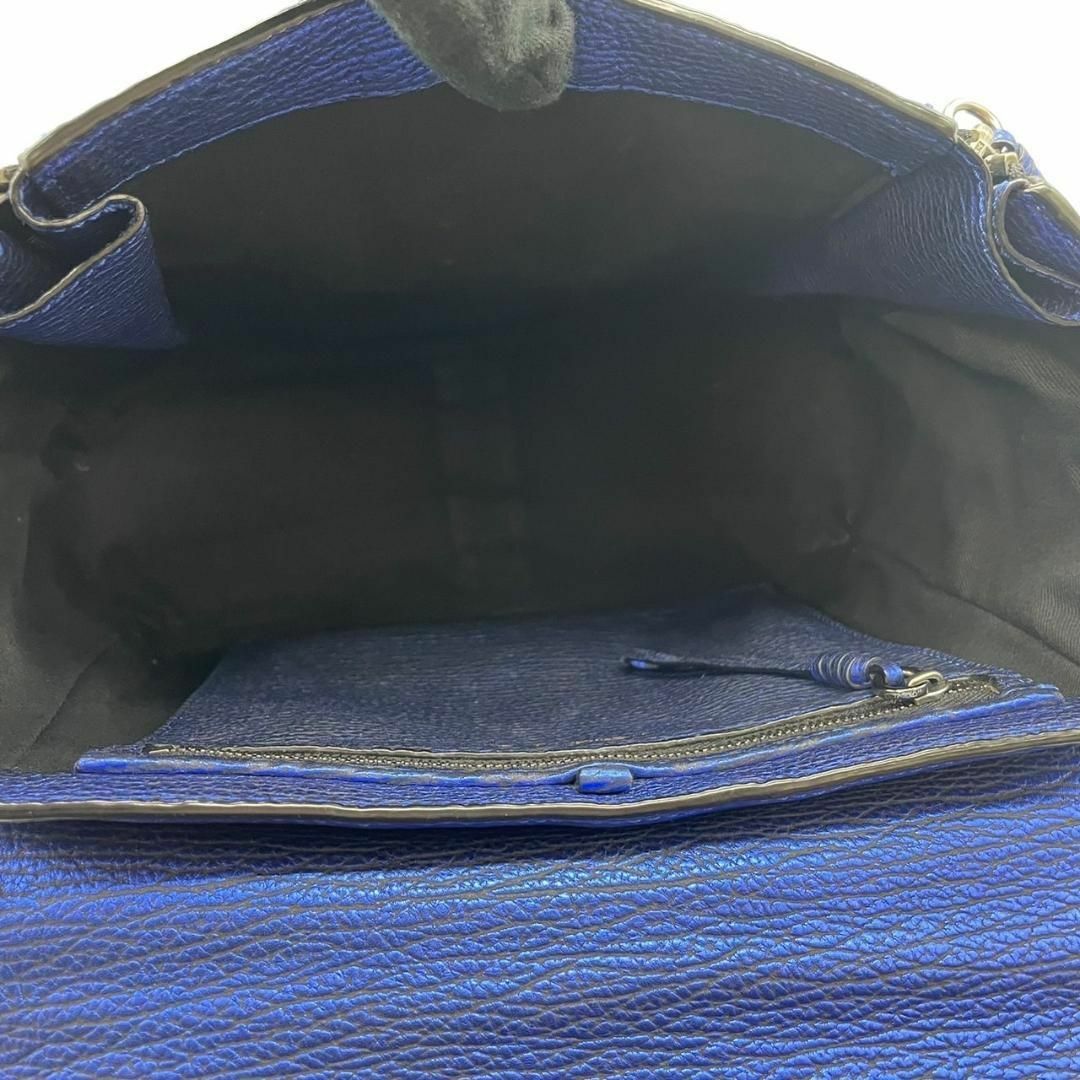 3.1 Phillip Lim(スリーワンフィリップリム)の美品　フィリップリム　S6　ハンドバッグ　2way　斜め掛け　レザー　ブルー レディースのバッグ(ハンドバッグ)の商品写真