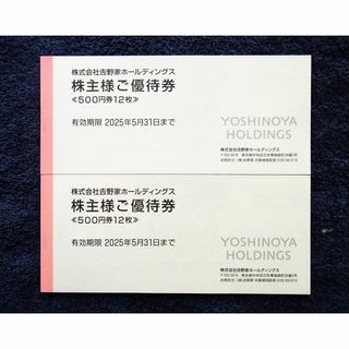 ラクマ便★最新 吉野家 株主優待券 12000円分 はなまるうどん 他各店舗(レストラン/食事券)