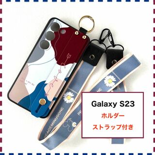 GalaxyS23 ケース ホルダー ワインレッド かわいい ギャラクシーS23(Androidケース)