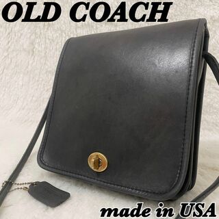 COACH - 稀少》OLD COACH オールド コーチ ショルダー バッグ グレー ゴールド