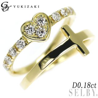 ゆきざき K18YG ダイヤモンド リング 0.18ct ツインピンキー(リング(指輪))