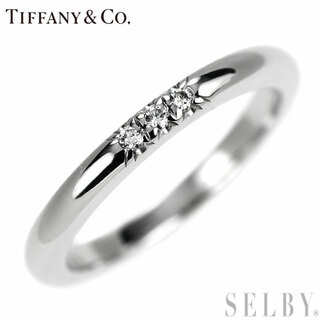 ティファニー(Tiffany & Co.)のティファニー Pt950 ダイヤモンド リング クラシックバンド ピンキー(リング(指輪))