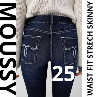 マウジー(moussy)の【超美品】MOUSSY WAIST FIT STRECH SKINNY 25(デニム/ジーンズ)