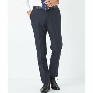 ユナイテッドアローズグリーンレーベルリラクシング(UNITED ARROWS green label relaxing)の【NAVY】<NIKKE>ペンシルストライプ スリム ノープリーツ スーツパンツ(その他)