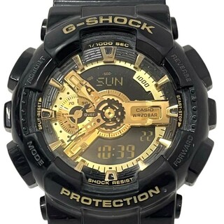 カシオ(CASIO)のCASIO カシオ 腕時計 G-SHOCK  GA-110GB-1AJF BLACK GOLD SERIES ブラック×ゴールド 社外ケース 【良品】 22402K213a(腕時計(アナログ))