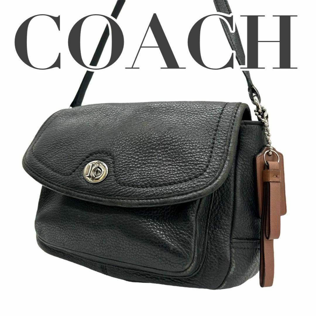 COACH(コーチ)のCOACH コーチ　s91　斜め掛け　レザー　f28725　ショルダーバッグ　黒 レディースのバッグ(ショルダーバッグ)の商品写真