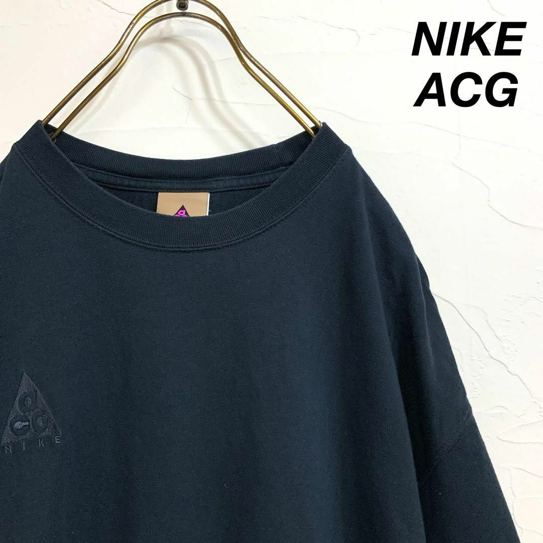 美品 NIKE ACG 旧ロゴ 同色刺繍 半袖 tシャツ メンズのトップス(Tシャツ/カットソー(半袖/袖なし))の商品写真