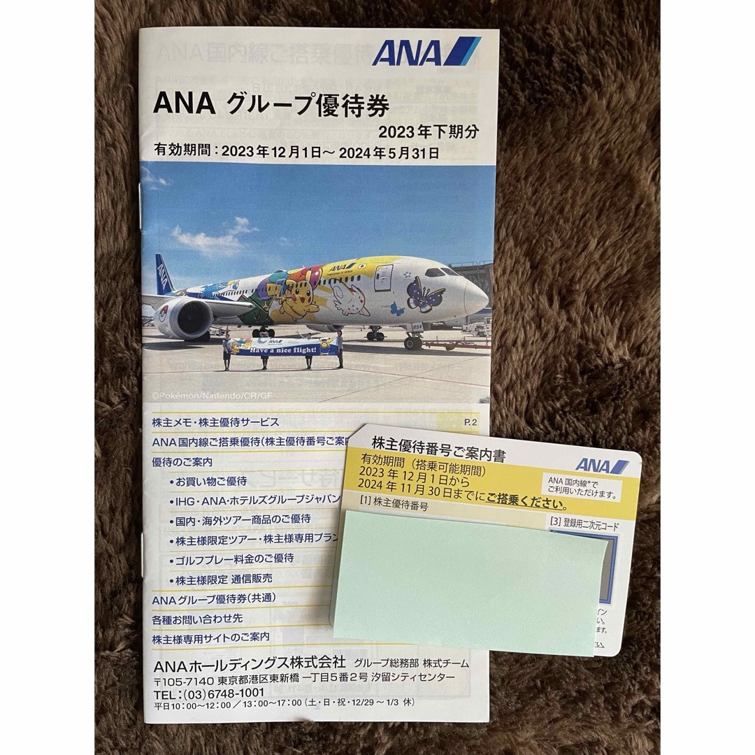 ANA(全日本空輸)(エーエヌエー(ゼンニッポンクウユ))のANA株主優待 1枚 冊子付 チケットの優待券/割引券(その他)の商品写真