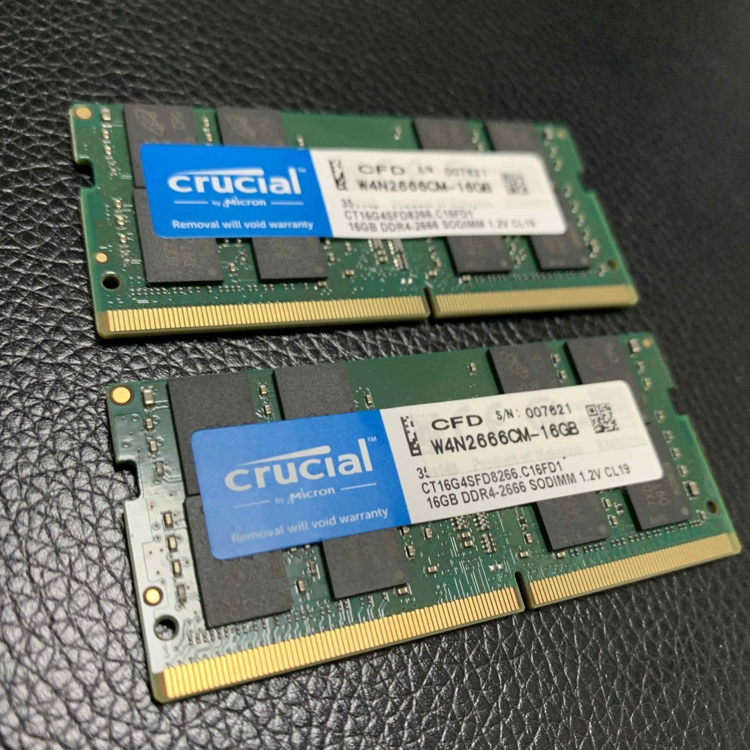 crucial(クルーシャル)のCrucial Mac用メモリ 32GB（16GB×2） DDR4 スマホ/家電/カメラのPC/タブレット(PCパーツ)の商品写真