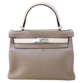 エルメス(Hermes)の　エルメス HERMES ケリー28　内縫い　パーソナル Z刻 トゥルティールグレー/クレ/SV金具 トリヨン レディース ハンドバッグ(ハンドバッグ)