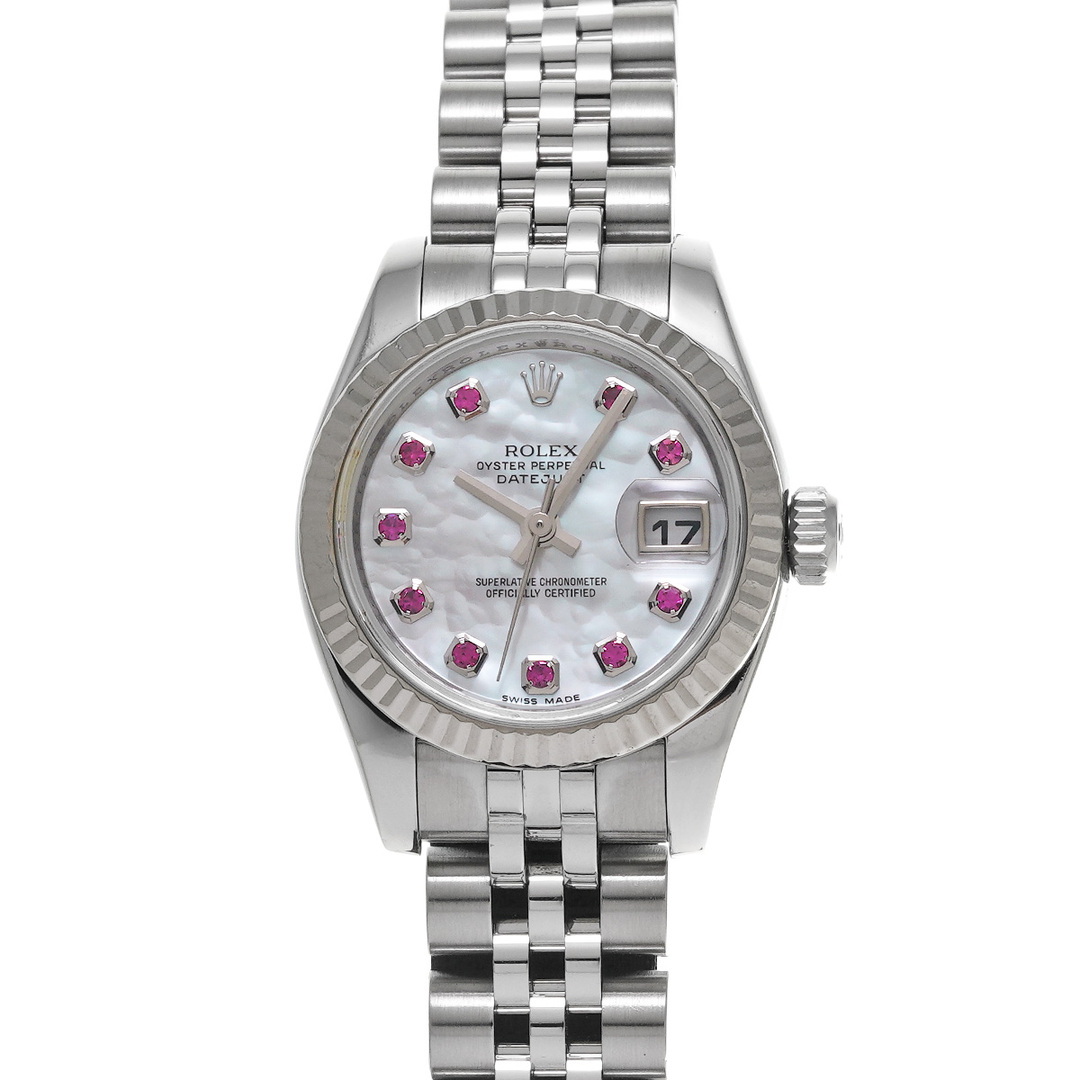 ROLEX(ロレックス)の中古 ロレックス ROLEX 179174NGR M番(2007年頃製造) ホワイトシェル /ルビー レディース 腕時計 レディースのファッション小物(腕時計)の商品写真