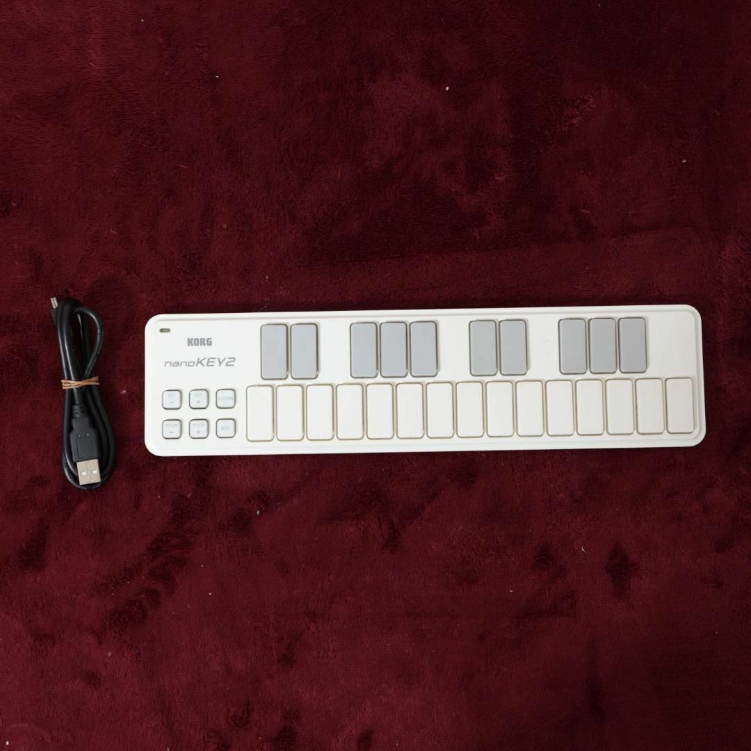 【8000】 KORG コルグ NANOKEY2 ナノキー 白 楽器のDTM/DAW(MIDIコントローラー)の商品写真
