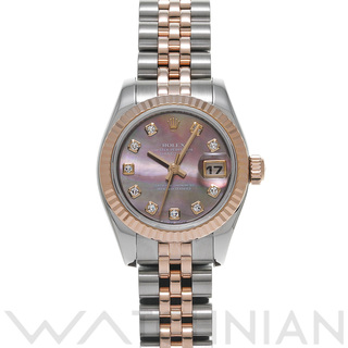 ロレックス(ROLEX)の中古 ロレックス ROLEX 179171NG D番(2005年頃製造) ブラックシェル /ダイヤモンド レディース 腕時計(腕時計)