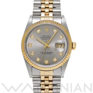 ロレックス(ROLEX)の中古 ロレックス ROLEX 16233G A番(1999年頃製造) グレー /ダイヤモンド メンズ 腕時計(腕時計(アナログ))