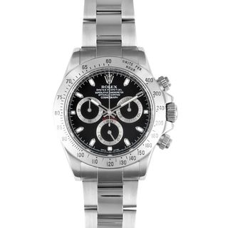 ロレックス(ROLEX)のロレックス ROLEX 116520 コスモグラフ デイトナ G番(2010年頃製造) 腕時計 ブラック文字盤 メンズ【中古】(腕時計(アナログ))