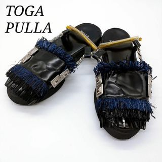 トーガプルラ(TOGA PULLA)の【超希少】メタルフリンジサンダル サイズ36/23.0cm相当 シルバーチェーン(サンダル)