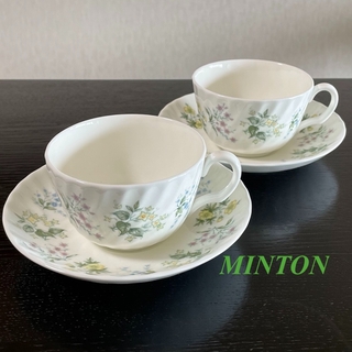 ミントン(MINTON)の新品未使用 ミントン 英国製 スプリングヴァレー ペアセット カップ＆ソーサー(グラス/カップ)