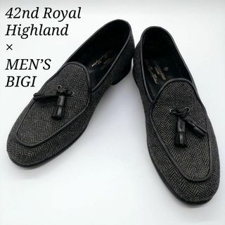 42ND ROYAL HIGHLAND - 【超希少 美品 コラボ ヘリンボーン】タッセルローファー キルティングインソール