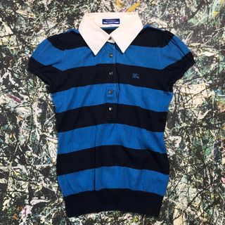 バーバリーブルーレーベル(BURBERRY BLUE LABEL)の【さおり様 専用】バーバリーブルーレーベル-BURBERRY-ボーダーニットポロ(ポロシャツ)